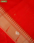 Red Orange Paithani Semi Silk Saree — Blouse