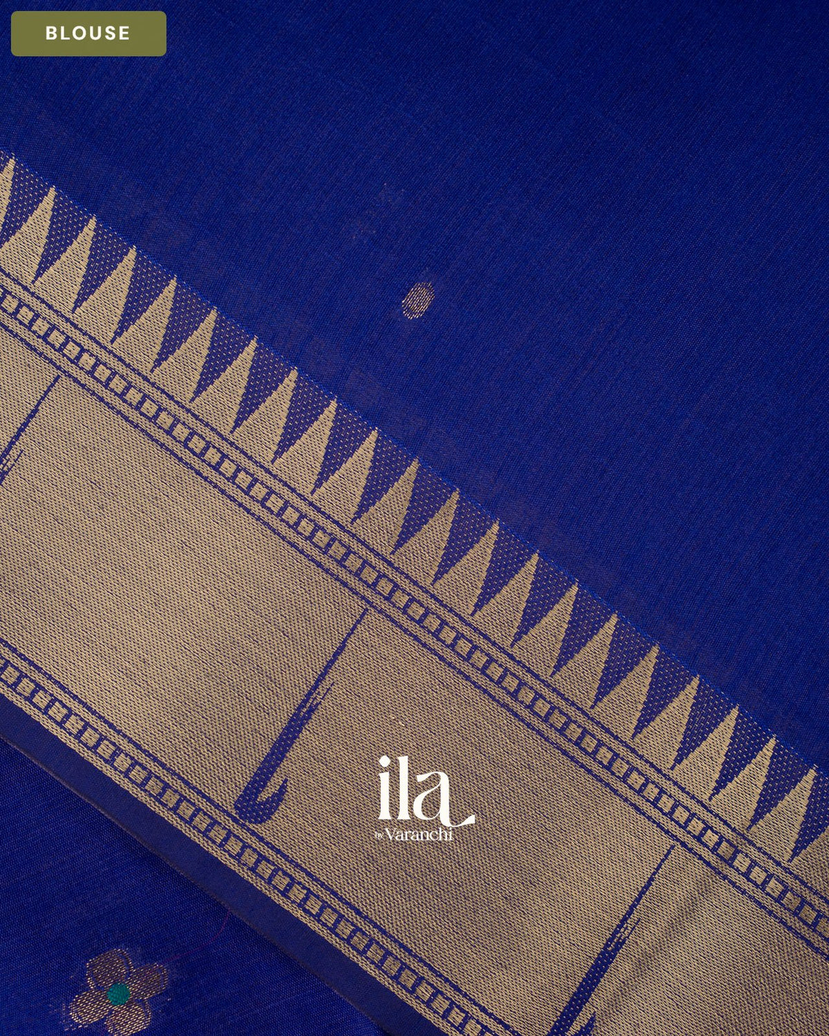 Royal Blue Paithani Semi Silk Saree — Blouse