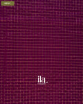 Deep Purple Checkered Pure Maheshwari Silk Cotton Saree — Body