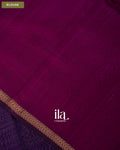 Navy Blue Pure Maheshwari Silk Cotton Handloom Saree — Blouse