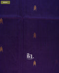 Navy Blue Pure Maheshwari Silk Cotton Handloom Saree — Body