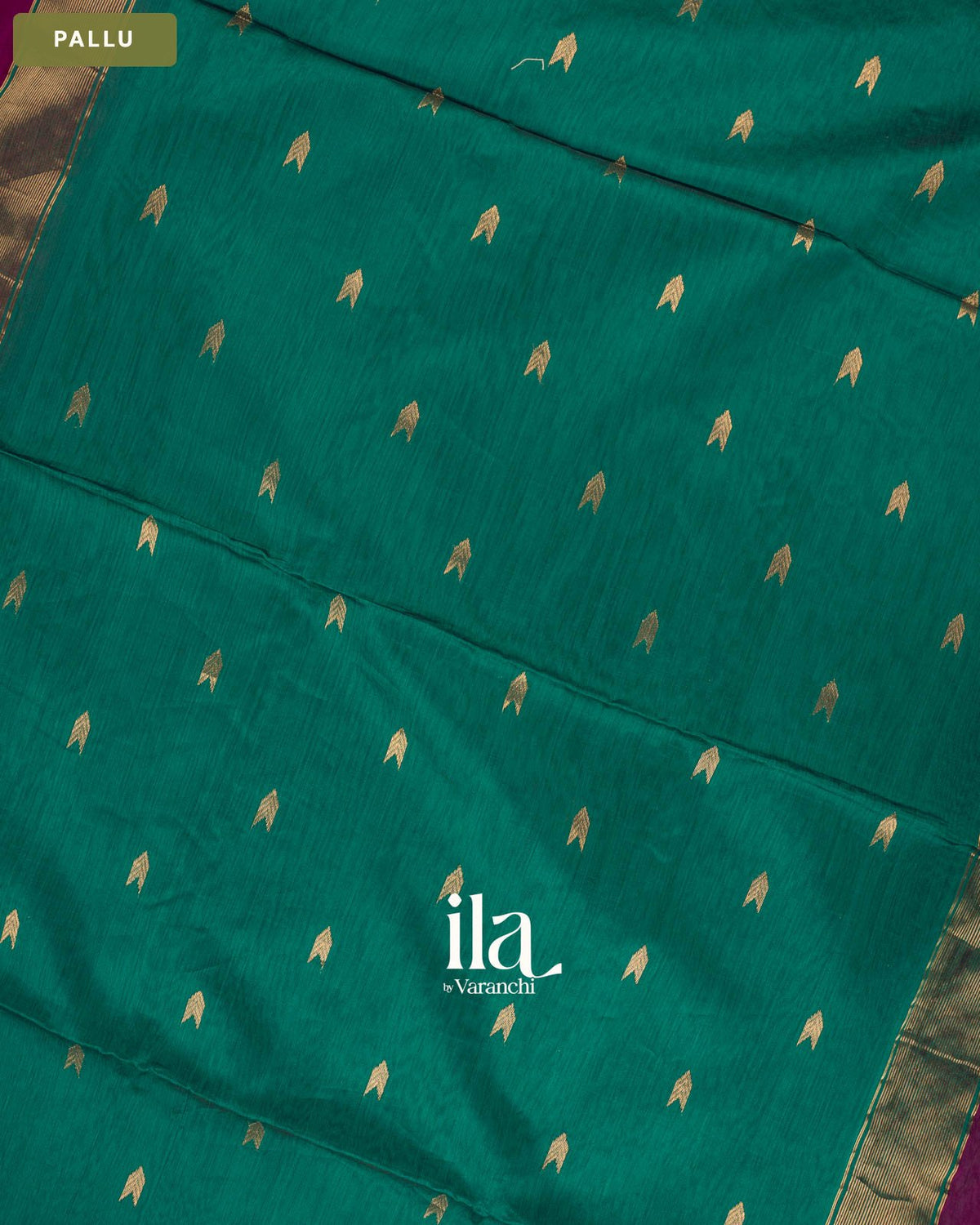 Plum Purple Pure Maheshwari Silk Cotton Handloom Saree — Pallu