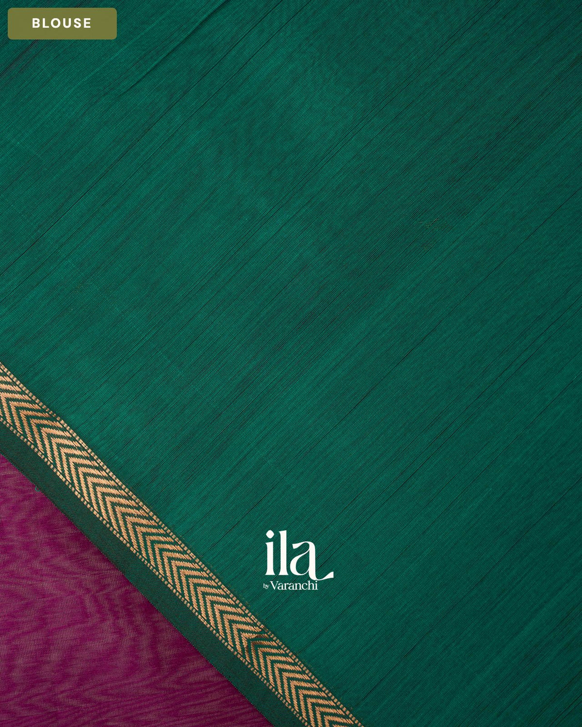 Plum Purple Pure Maheshwari Silk Cotton Handloom Saree — Blouse