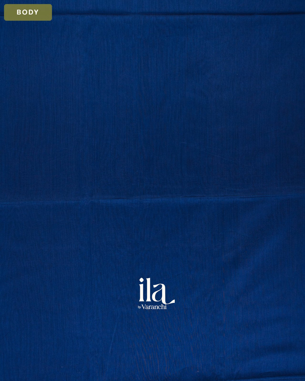 Royal Blue Zigzag Bordered Maheshwari Silk Cotton Saree — Body