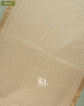 Powder Blue Striped Maheshwari Silk Cotton Saree — Pallu