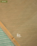 Powder Blue Striped Maheshwari Silk Cotton Saree — Blouse