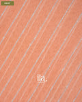 Peach Striped Maheshwari Silk Cotton Saree — Body