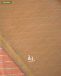Peach Striped Maheshwari Silk Cotton Saree — Blouse