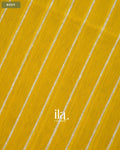 Olive Yellow Striped Maheshwari Silk Cotton Saree — Body