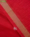 Crimson Red Jamdani Sequin with Paithani Pallu Semi Matka Saree — Border