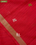 Crimson Red Jamdani Sequin with Paithani Pallu Semi Matka Saree — Blouse