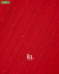 Crimson Red Jamdani Sequin with Paithani Pallu Semi Matka Saree — Body