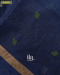 Navy Blue Jamdani Sequin with Paithani Pallu Semi Matka Saree — Blouse