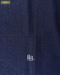 Navy Blue Jamdani Sequin with Paithani Pallu Semi Matka Saree — Body