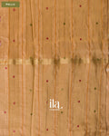 Beige Checkered Dola Silk Saree — Pallu