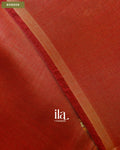 Rust Orange Cotton Tissue Saree — Border