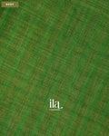 Bottle Green Striped Pichwai Printed Semi Linen Saree — Body