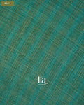 Ice Blue Striped Pichwai Printed Semi Linen Saree — Body