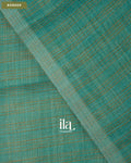 Ice Blue Striped Pichwai Printed Semi Linen Saree — Border