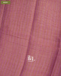 Onion Pink Striped Pichwai Printed Semi Linen Tissue Saree — Body