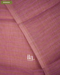 Onion Pink Striped Pichwai Printed Semi Linen Tissue Saree — Border