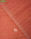 Peach Orange Striped Pichwai Printed Semi Linen Saree — Border