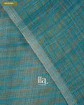 Deep Ice Blue Striped Pichwai Printed Semi Linen Saree — Border