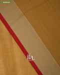 Copper Yellow Embroidered Semi Linen Tissue Saree — Border