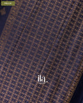 Navy Blue Semi Mysore Crepe Saree — Pallu