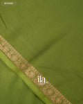 Parrot Green Semi Mysore Crepe Saree — Blouse
