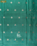 Teal Blue Semi Mysore Crepe Saree — Body