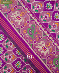 Purple Patola Printed Semi Silk Saree — Border