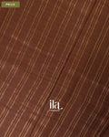 Coffee Brown Semi Mysore Crepe Saree — Pallu