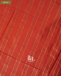 Bright Orange Semi Mysore Crepe Saree — Pallu