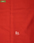 Bright Orange Semi Mysore Crepe Saree — Body