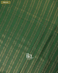 Bottle Green Semi Mysore Crepe Saree — Pallu