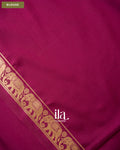 Muted Wine Semi Mysore Crepe Saree — Blouse