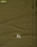 Mehandi Green Semi Mysore Crepe Saree — Body