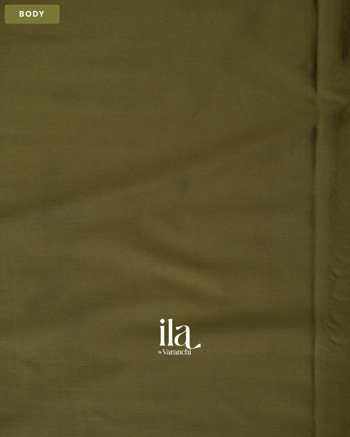 Mehandi Green Semi Mysore Crepe Saree — Body