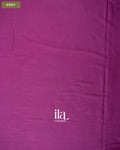 Magenta Purple Semi Mysore Crepe Saree — Body