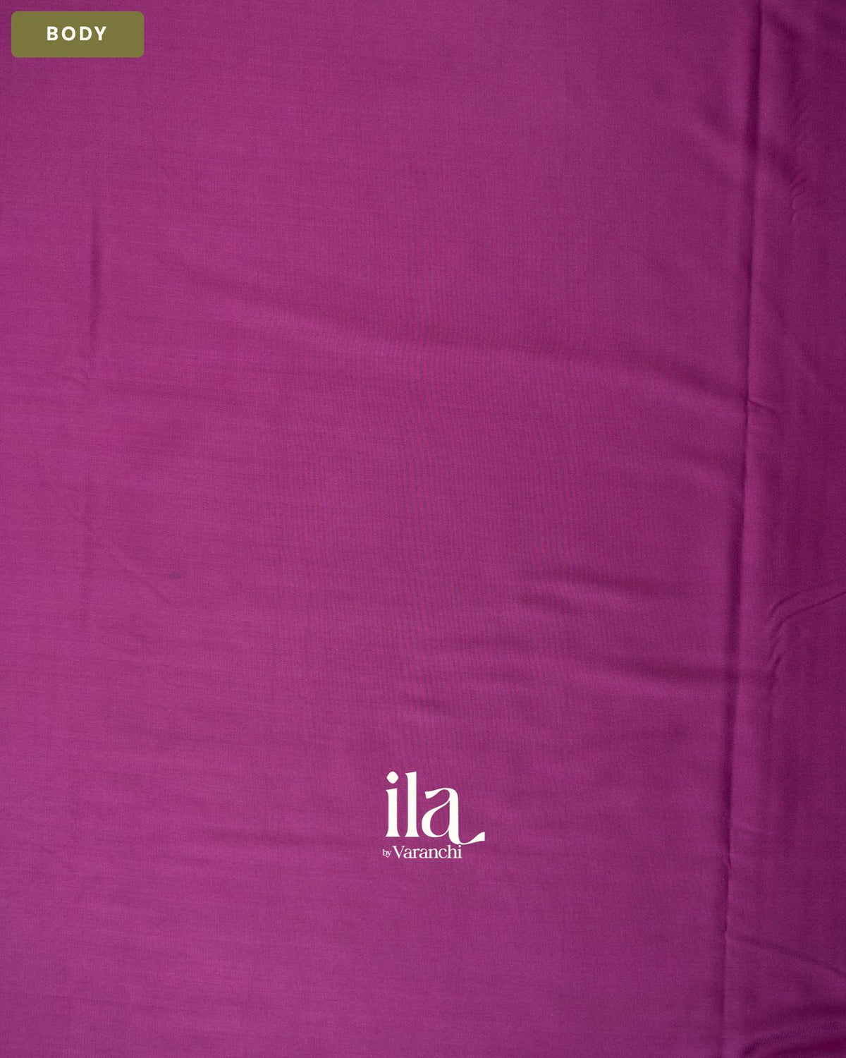Magenta Purple Semi Mysore Crepe Saree — Body