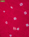 Deep Pink Bandhani Semi Silk Saree — Body
