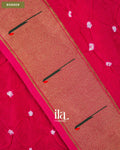 Deep Pink Bandhani Semi Silk Saree — Border