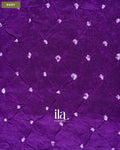 Deep Violet Bandhani Semi Silk Saree — Body