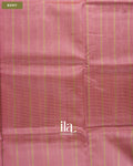 Rose Pink Striped Semi Mangalgiri Saree — Body