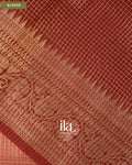 Coral Peach Checkered Chanderi Silk Cotton Saree — Blouse