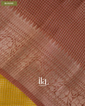 OliveYellow Checkered Chanderi Silk Cotton Saree — Blouse