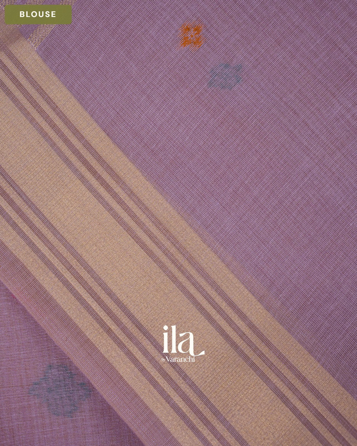 Lavender with Paithani Pallu Semi Cotton Saree — Blouse