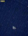 Navy Blue Jamdani Sequin with Paithani Pallu Semi Matka Saree — Body