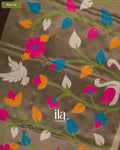 Coffee Brown Jamdani Sequin with Paithani Pallu Semi Matka Saree — Pallu